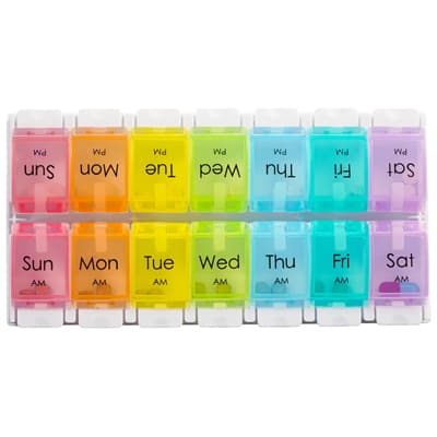 Pill BOX Push Button Am/pm