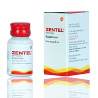 Zentel Suspension 20ml Albendazole 400mg Bottle