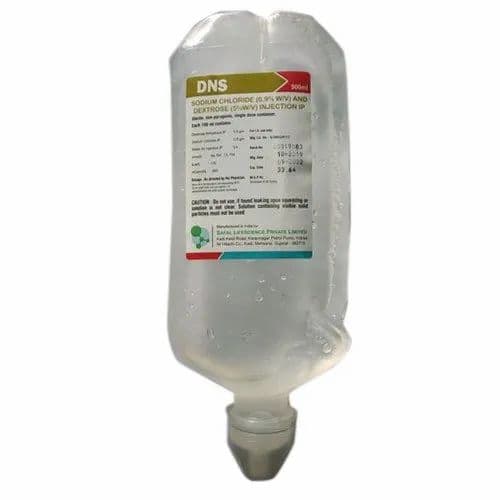 Dextrose IN Normal Saline 500ml(dns) 0.9% W/V & 5w/v Bottle