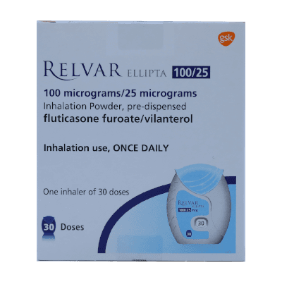 Relvar Ellipta 100/25mcg 30doses 100/25mcg Pack